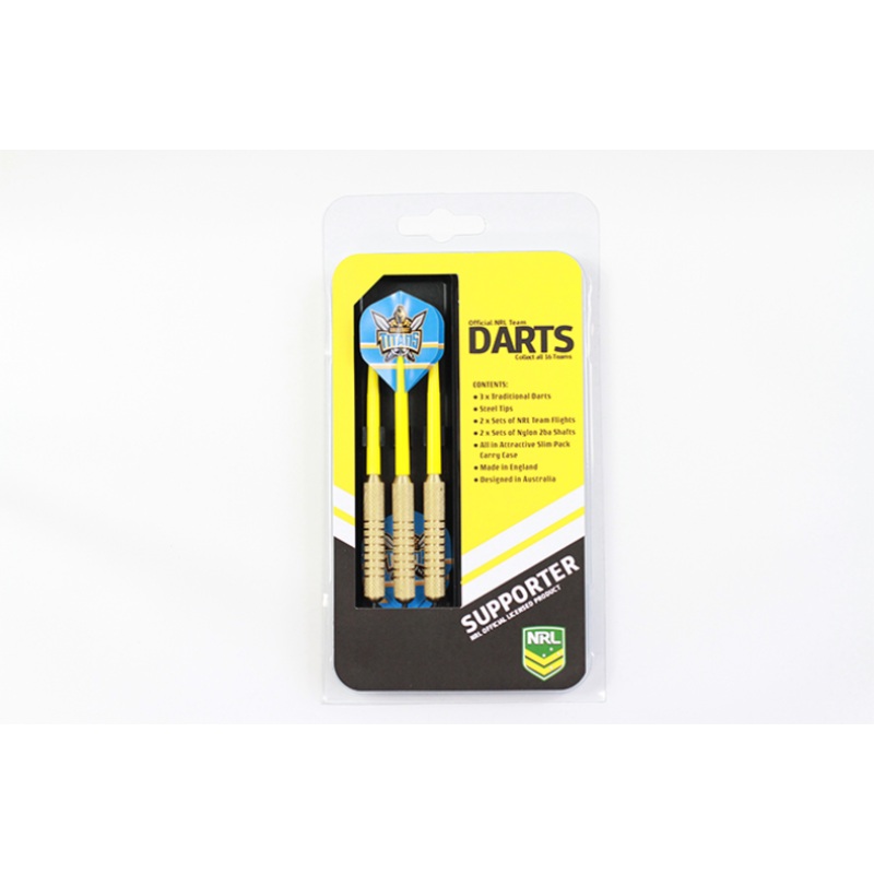Gold Coast Titans NRL Team 3x Darts Set with Case