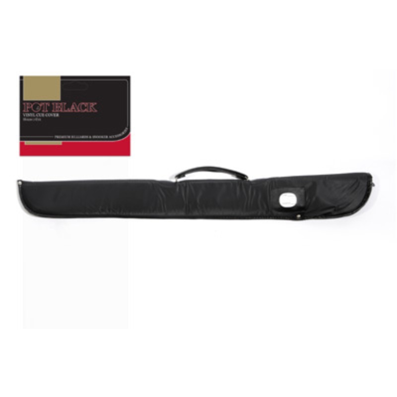 Pot Black Black Vinyl Soft Pool Cue Case