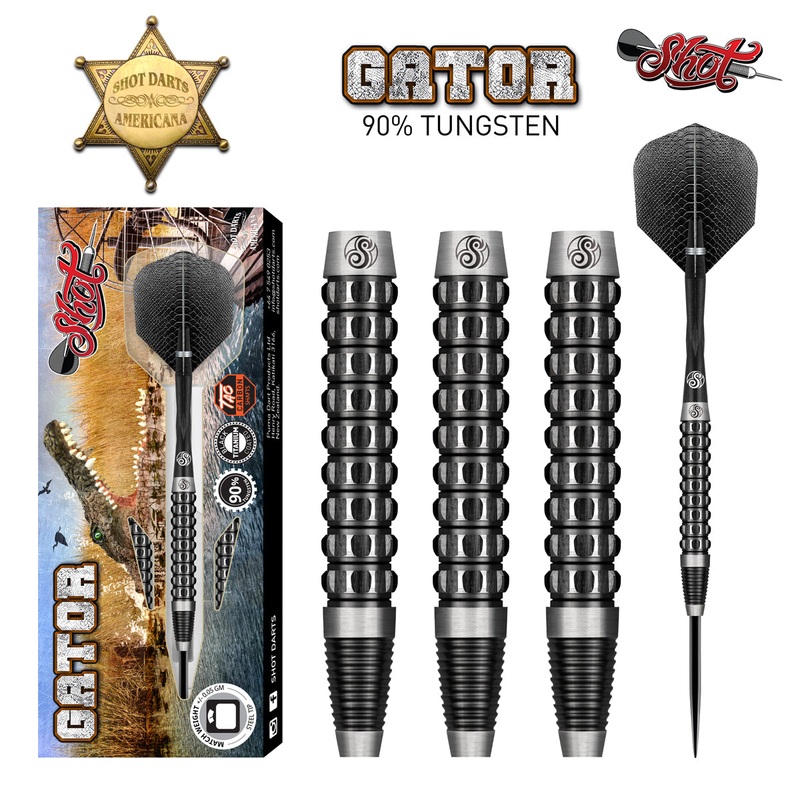 Shot – Americana Gator 90% Tungsten Steel Tip Darts