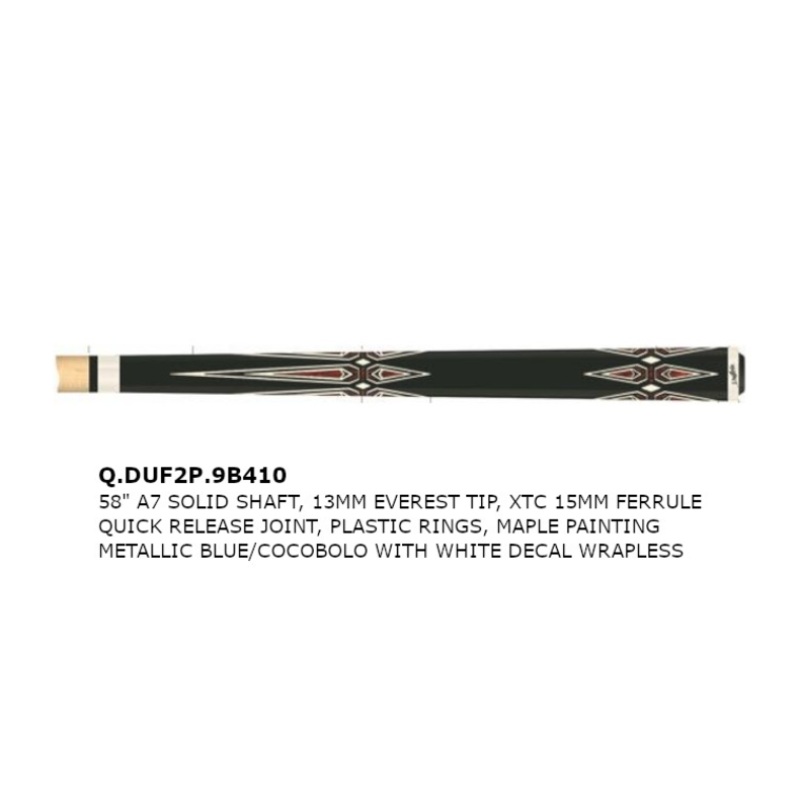Dufferin 9 Ball Black/Cocobolo 410 Cue 13mm Tip