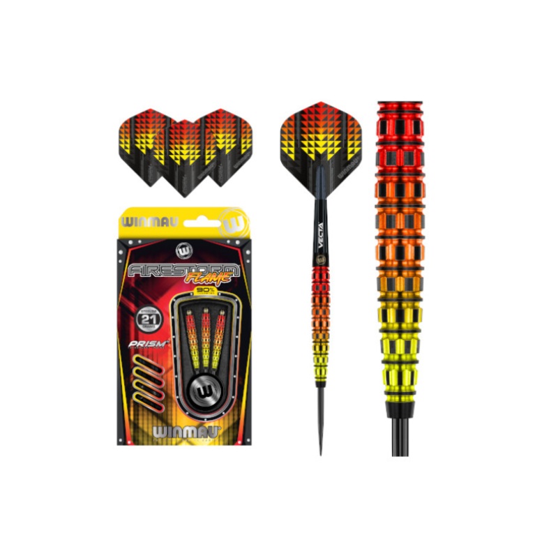 FIRESTORM Flame 90% Tungsten Vetalic Coated Dart Set