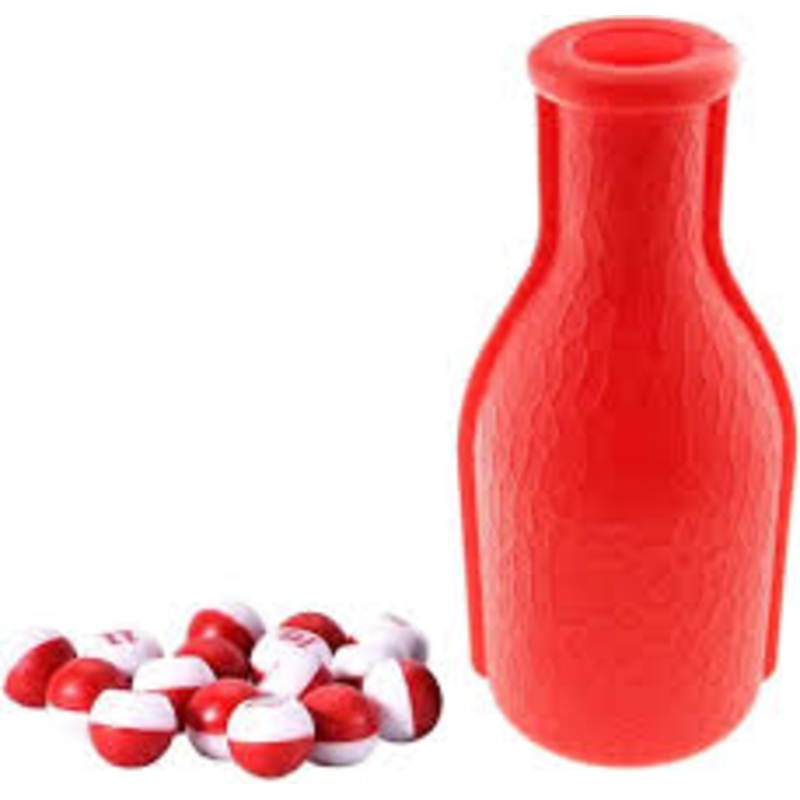 Kelly Plastic Shaker & Marble Set Red & White Marbles
