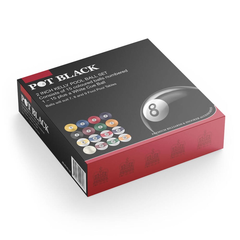 Pot Black 2″ Kelly Pool Balls