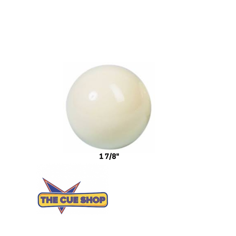 Single White Cue Ball 1 7/8″