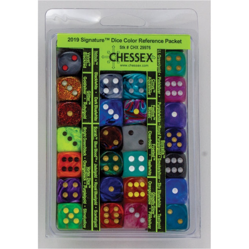 Chessex Signature Sampler Dice Colour Reference Packet #2