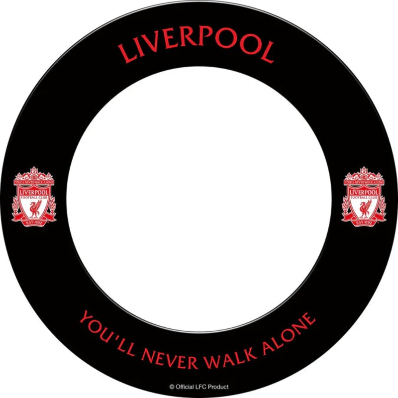 Liverpool Dartboard Surround-Black with Red Crest