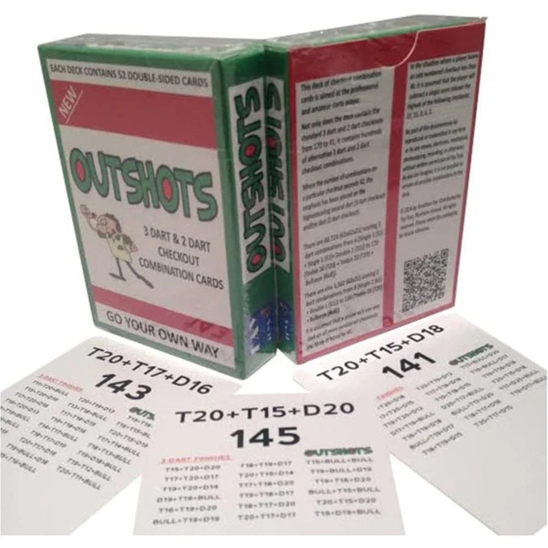 Outshots – 3 Dart and 2 Dart Checkout Combination Cards.
