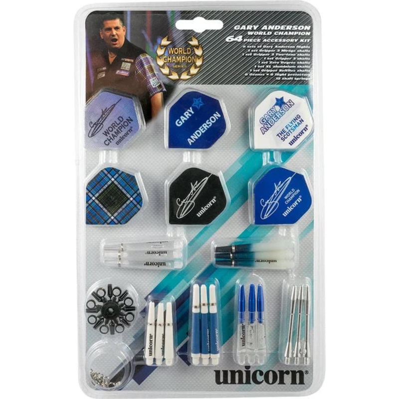 Unicorn Gary Anderson World Champion – 64 Piece Accessory Kit