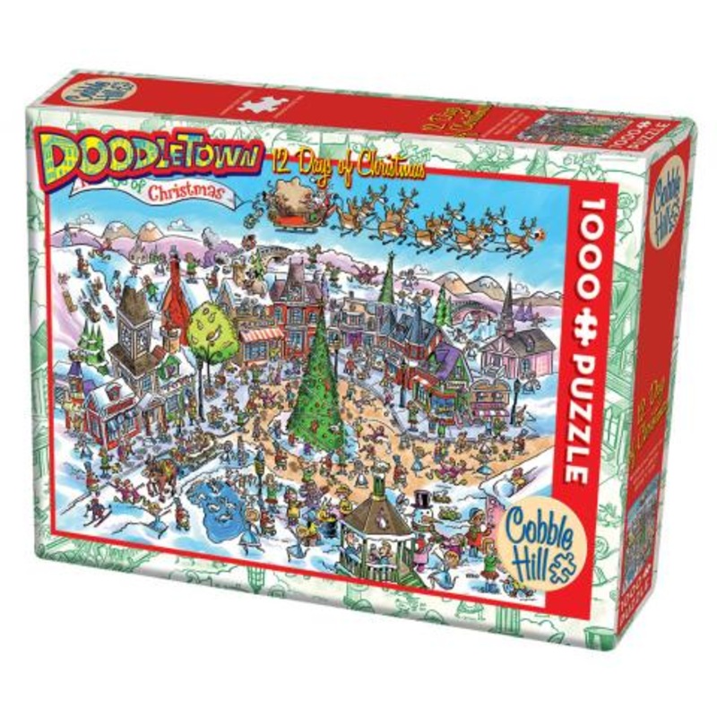 Cobble Hill – Doodletown: 12 Days of Christmas – 1000 pcs