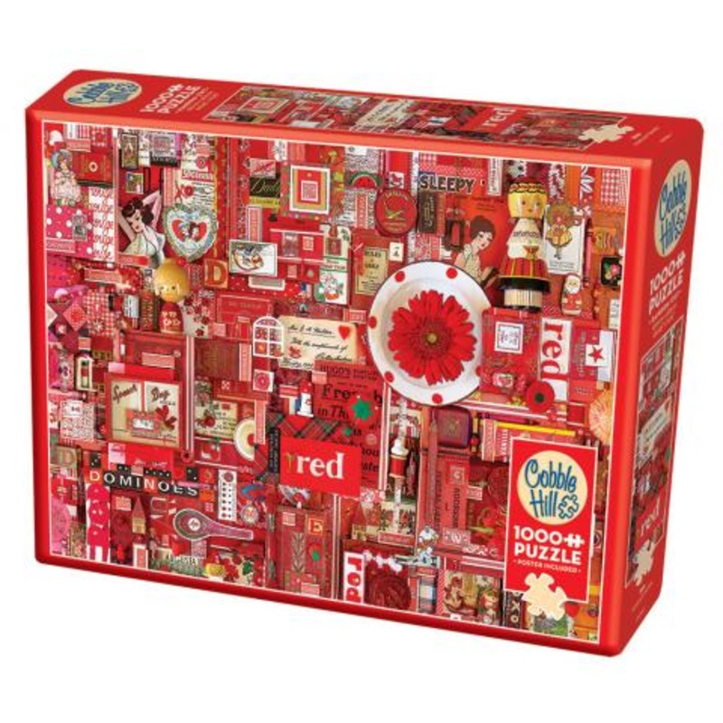 Cobble Hill – Rainbow Theme: Red – 1,000 piece Jigsaw Puzzle