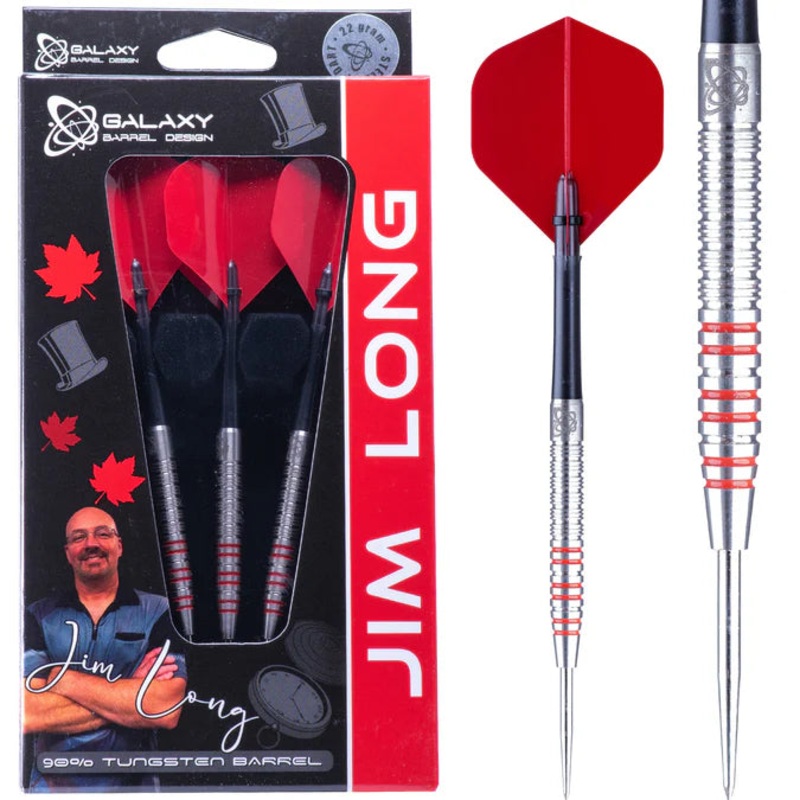 Galaxy Jim Long Darts – Steel Tip – 90% Tungsten – The Gentleman – 22g