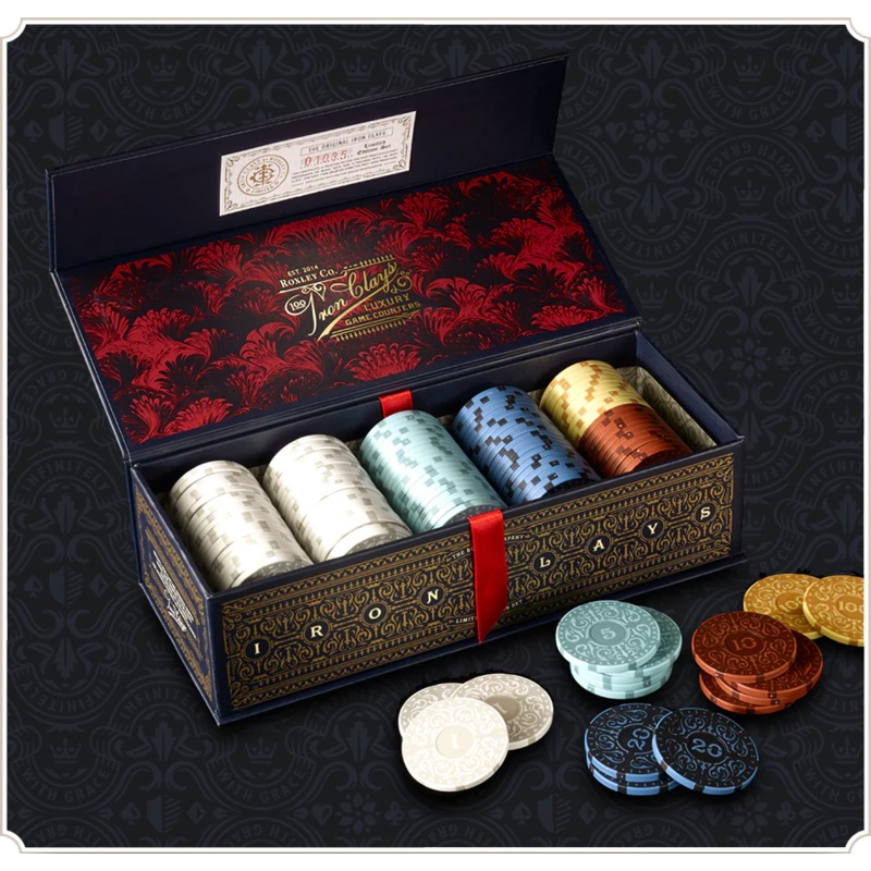 Iron Clays – Deluxe Poker Chips (100 Chips)