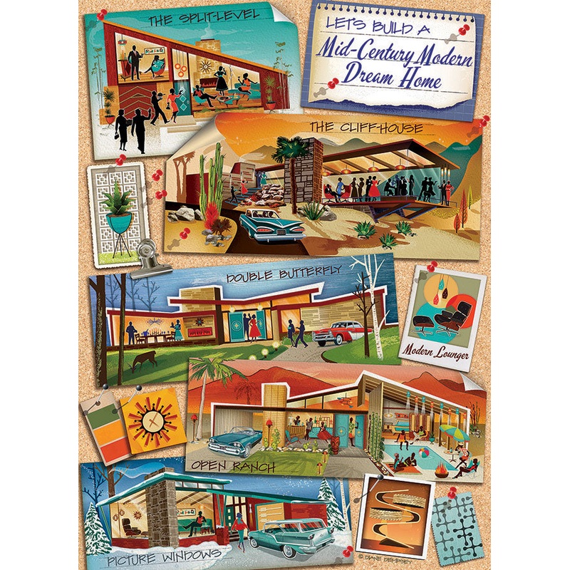 Mid-Century Modern Dream Home  – CobbleHill 1000 pc Jigsaw Puzzle