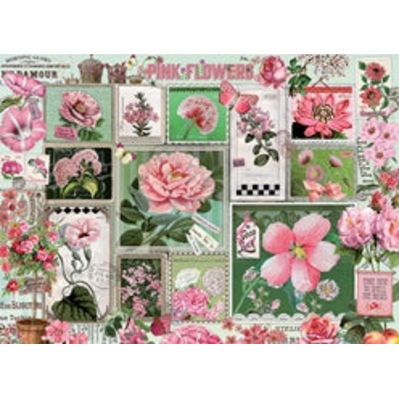 Pink Flowers: Cobblehill Jigsaw Puzzle 1000pcs