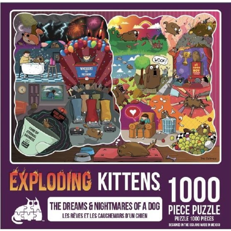 The Dreams and Nightmare of a Dog 500 Piece Jigsaw Puzzle