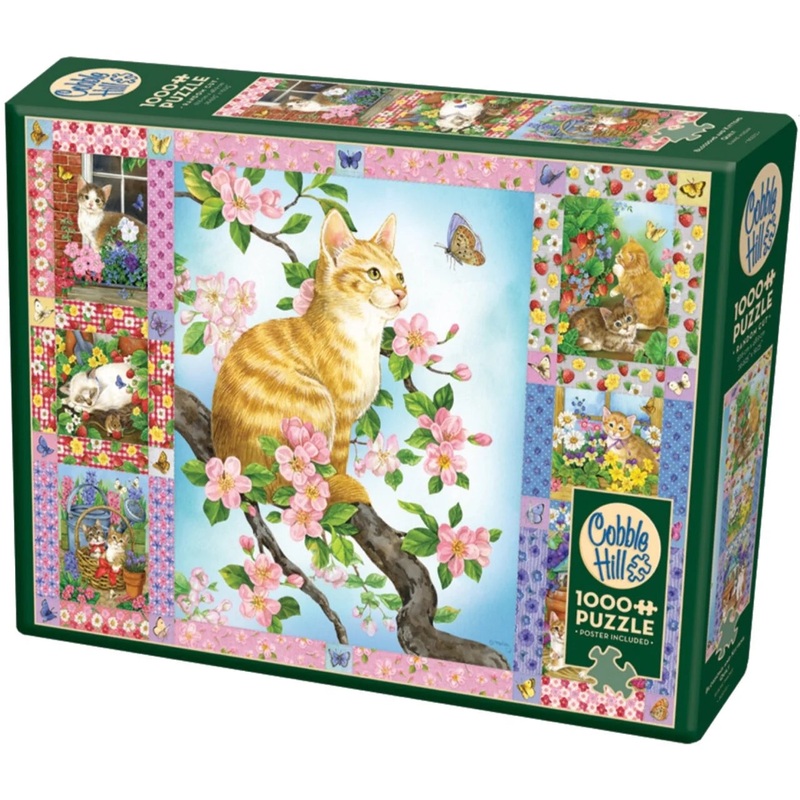 Cobble Hill – Blossoms and Kittens Quilt – 1000 piece Jigsaw Puzzle