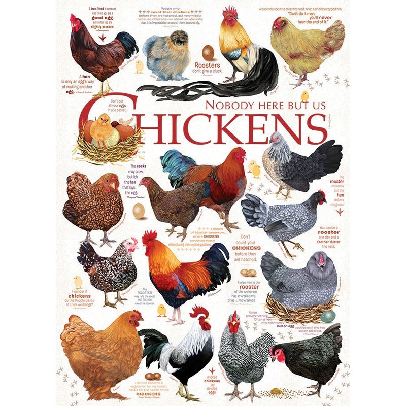 Cobble Hill – Chicken Quotes – 1000 piece Jigsaw Puzzle