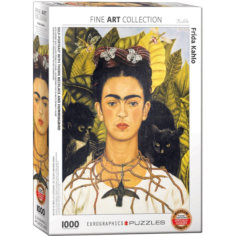 EuroGraphics (Kahlo) Self-Portrait with Thorn Necklace and Hummingbird 1000 piece Jigsaw Puzzle