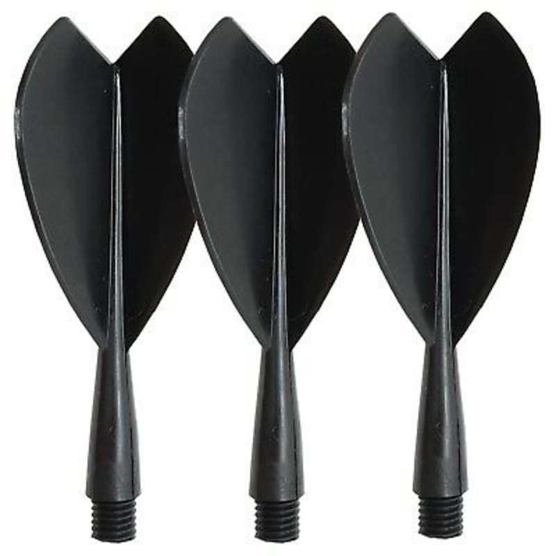 2 Sets of Black 1/4″ All In One Shafts/Flights
