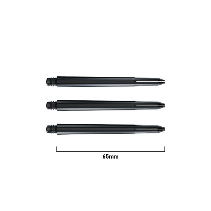 4 Sets of 65mm Extra Long Black Nylon Dart Shafts