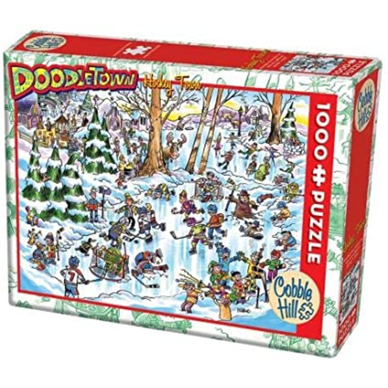 Cobble Hill – DoodleTown: Hockey Town – 1,000 piece Jigsaw Puzzle