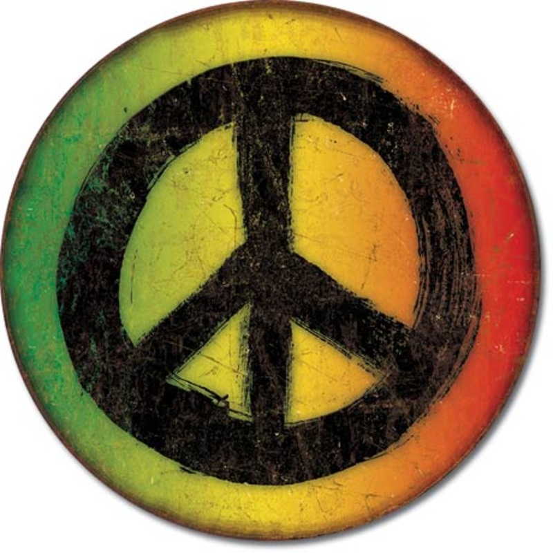 Rasta Peace Symbol – Round