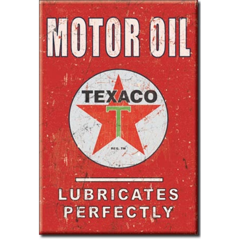 Texaco Motor Oil Tin Sign