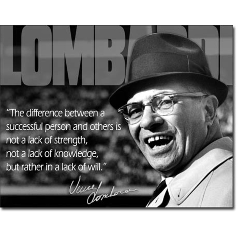 Vince Lombardi Tin Sign