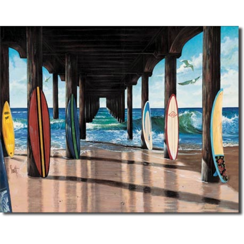 Westmoreland Pier – Surfboards Tin Sign