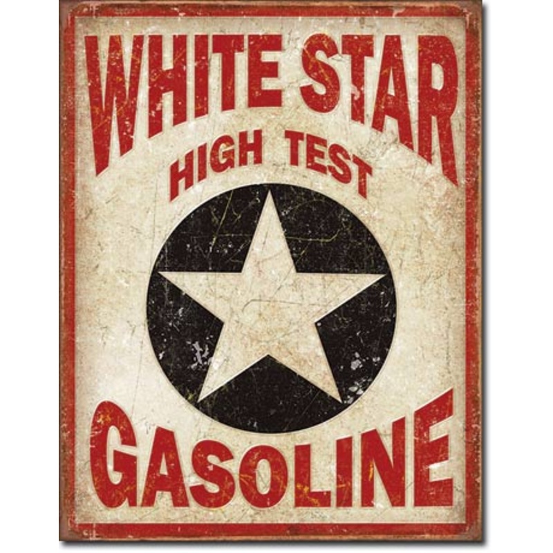 White Star Gasoline Tin Sign