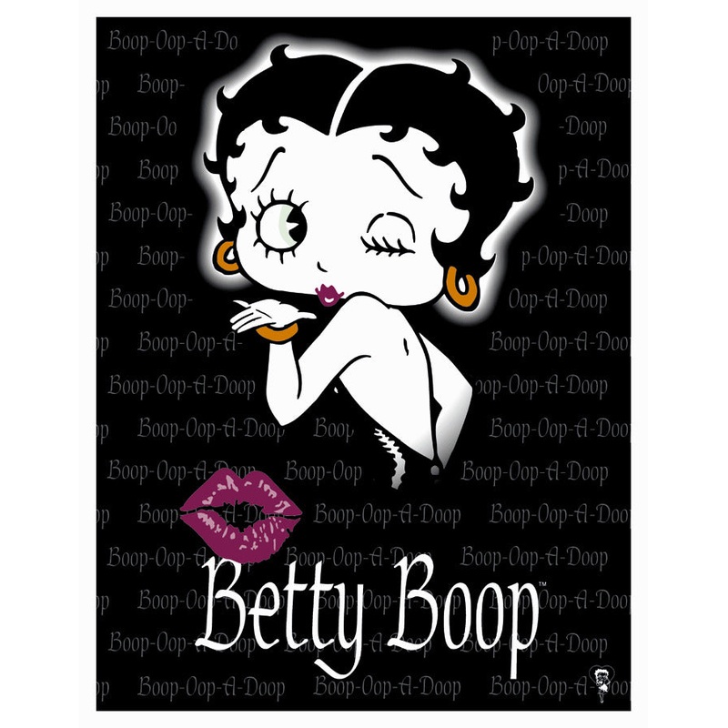 Betty Boop Kiss Vintage Style Tin Sign