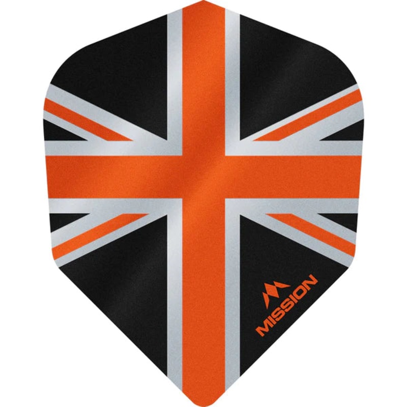 Mission Alliance Union Jack Dart Flights – No6 – Std – Black/Orange