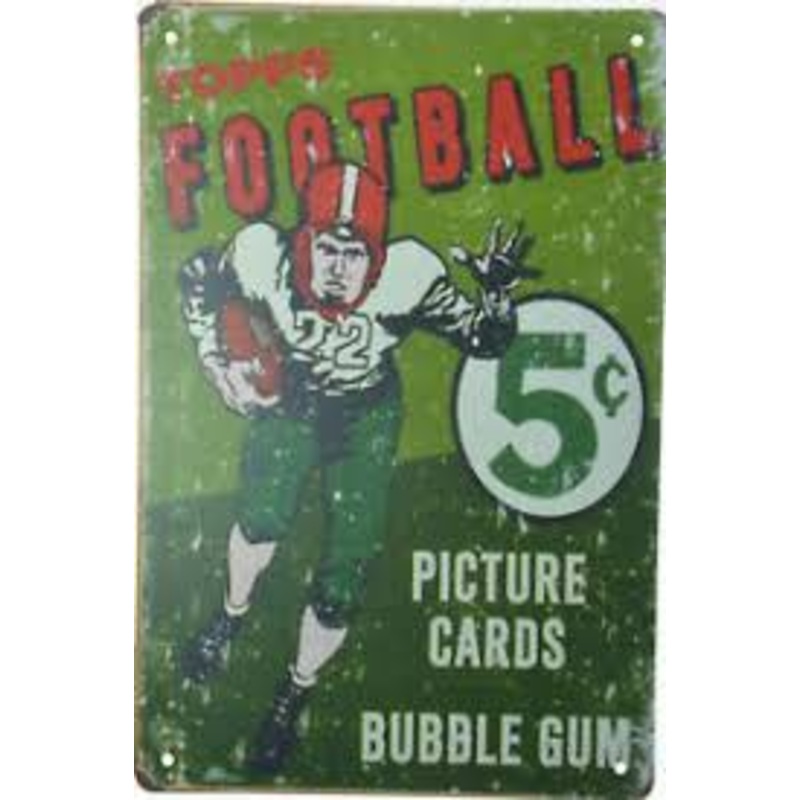 Topps 1956 Football Vintage Distressed Tin Sign