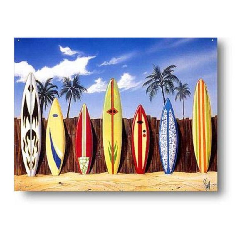 Westmoreland Surfboard Line Up Tin Sign