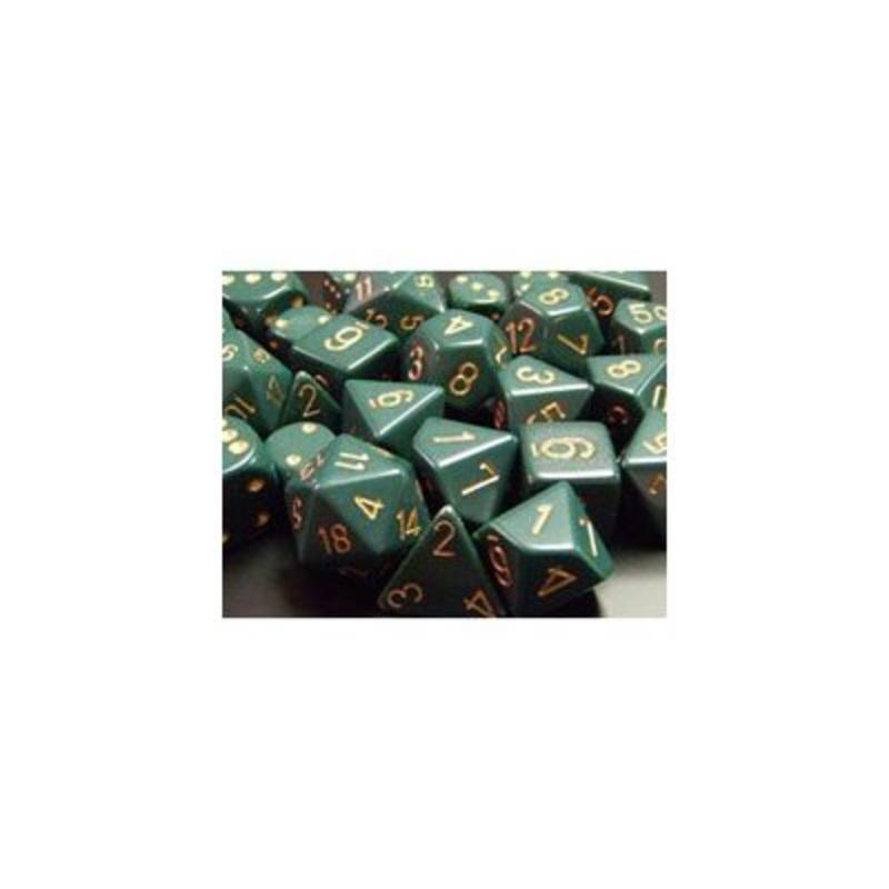 7 Die Set Dusty Green Opaque  – Chessex
