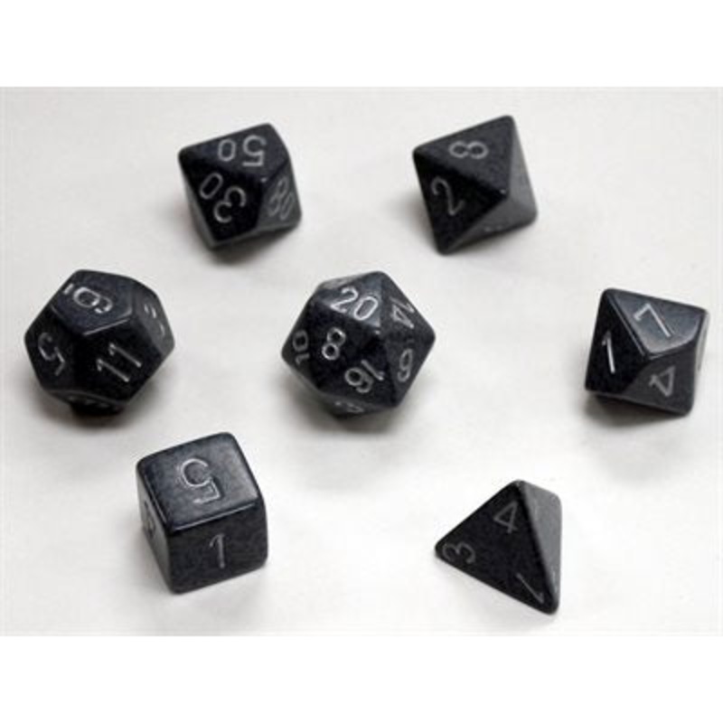 7 Die Set Hi-Tech Dice Dark Gray  – Chessex
