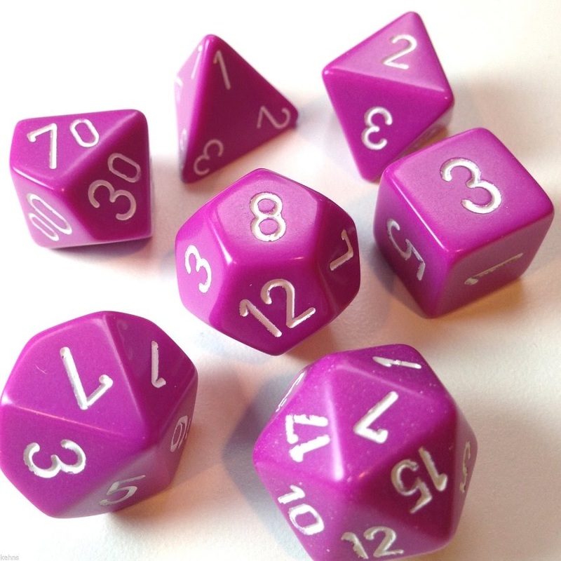 7 Die Set Purple   – Chessex