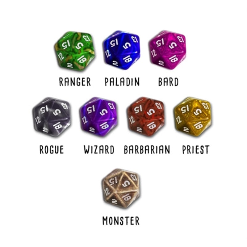 Hero Master: An Epic Game of Epic Fails – Class Themed Dice