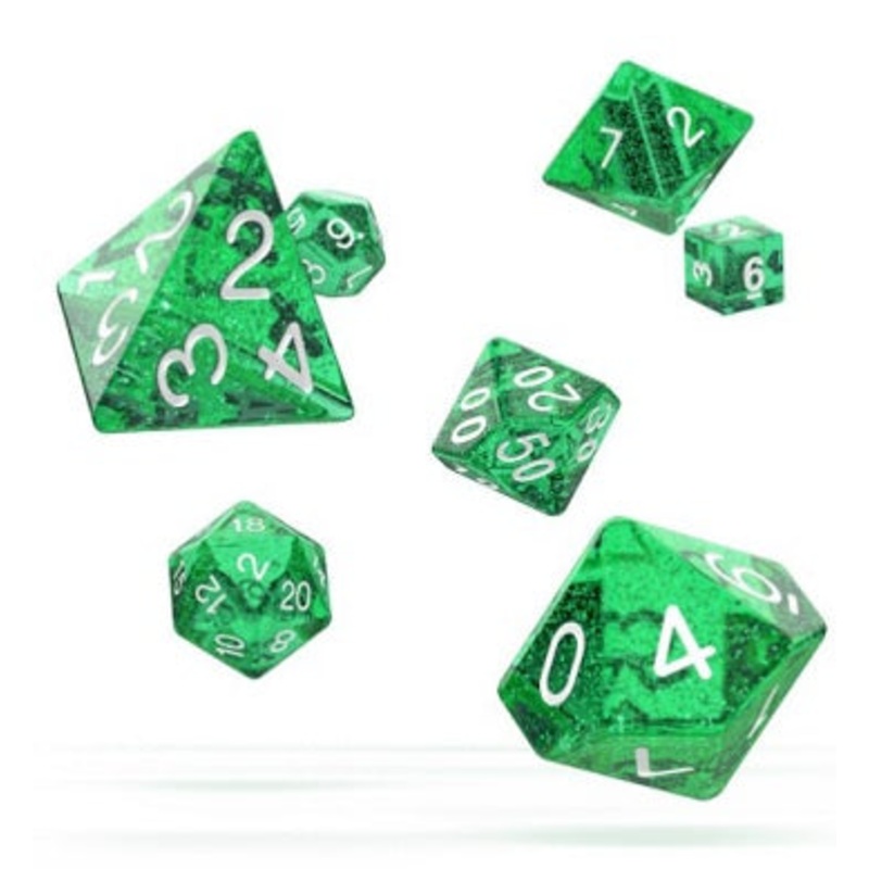 OAKIE DOAKIE RPG SPECKLED 7 DIE SET – GREEN