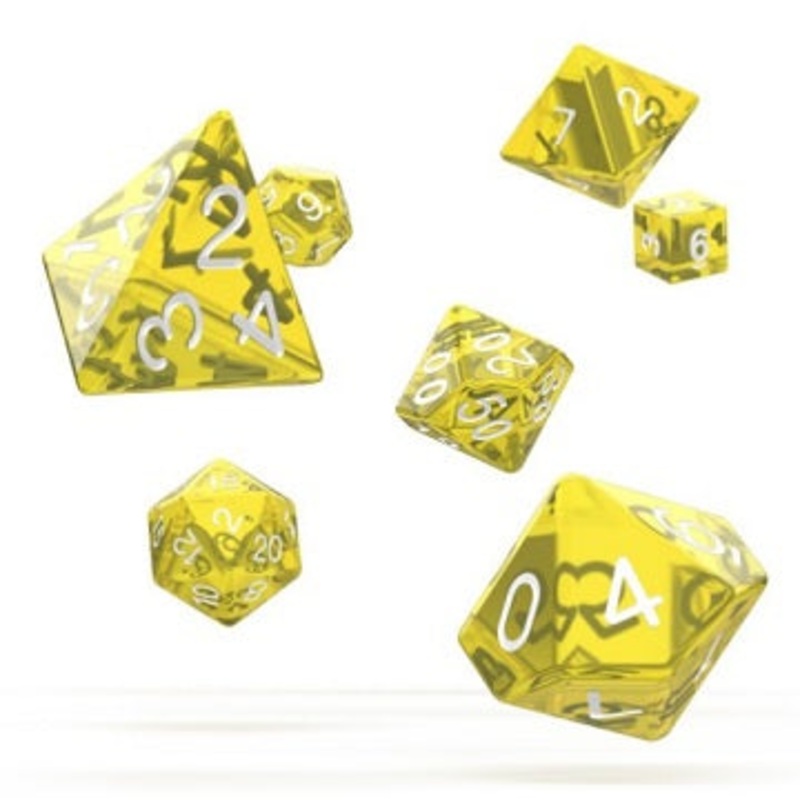 OAKIE DOAKIE RPG TRANSLUCENT 7 DIE SET – YELLOW