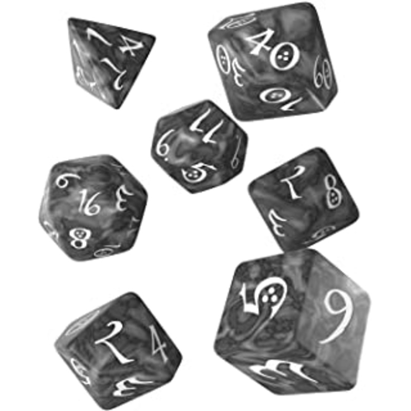 Q-Workshop Classic RPG Smoky & White Dice Set (7 Piece)