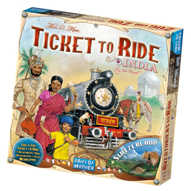 Ticket to Ride Map #2 India and Switzerland Expansion