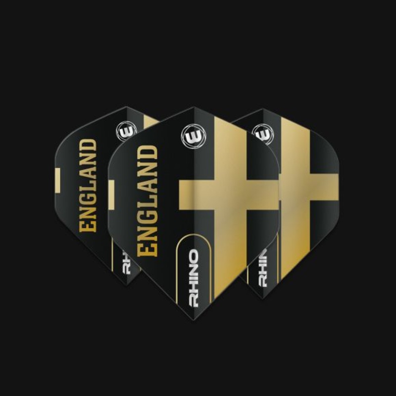 Winmau Rhino Black and Gold England Flights