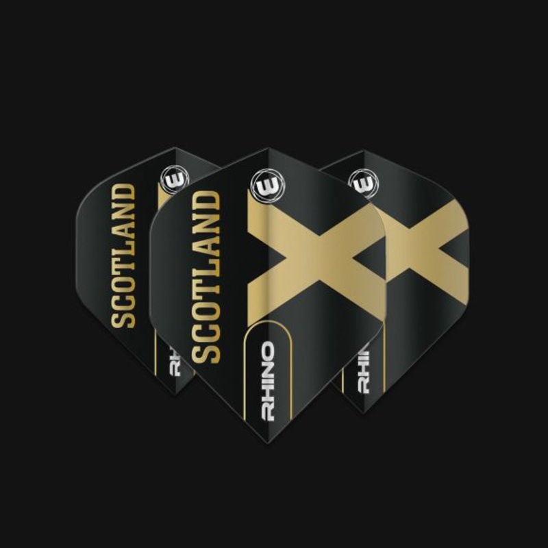 Winmau Rhino Black and Gold Scotland Flights