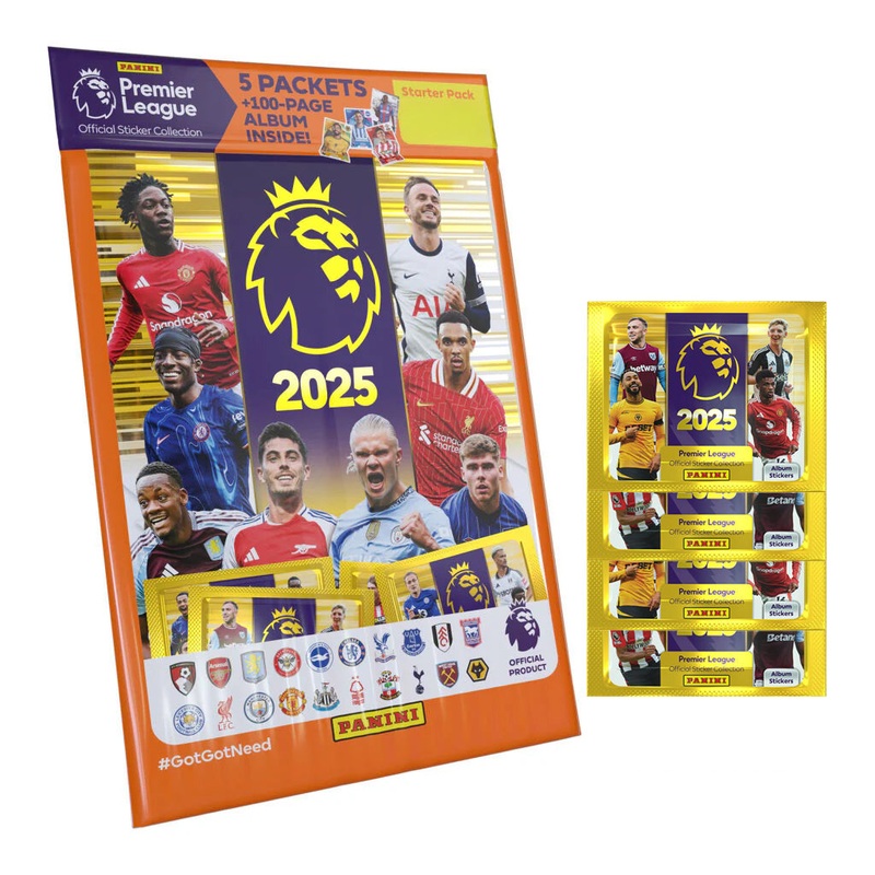 2024-25 PANINI PREMIER LEAGUE STICKERS  MEGA STARTER PACK (ALBUM + 51 STICKERS)