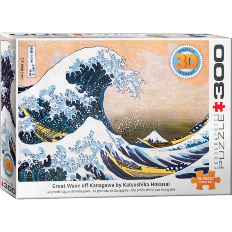 Eurographics – Great Wave off Kanagawa 3D Lenticular – 300 piece Jigsaw Puzzle