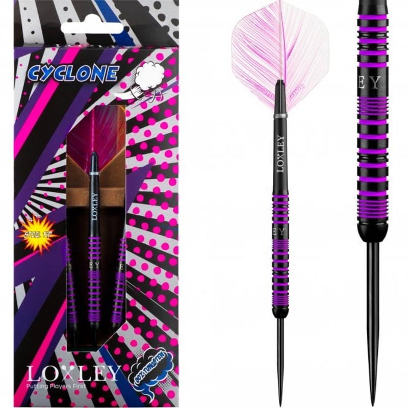 Loxley Cyclone 90% Tungsten Darts-Black Titanium 24g