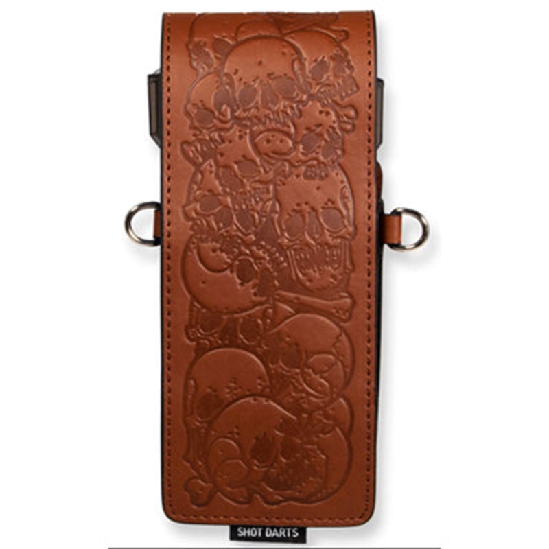 Shot Inked Dart Wallet – Skulls-Brown