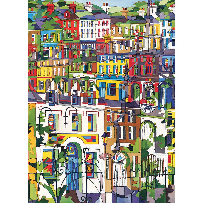 Cobble Hill – Thru Swirly Railings –  1000 piece Jigsaw Puzzle