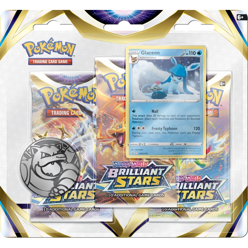 POKEMON SWSH9 BRILLIANT STARS 3PK BLISTER